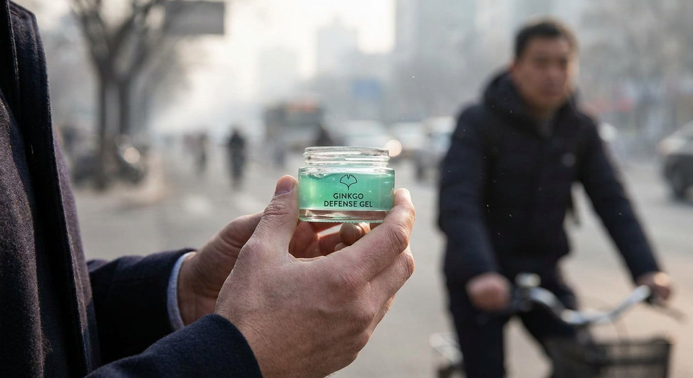 Ginkgo defense gel for men who commute through pollution