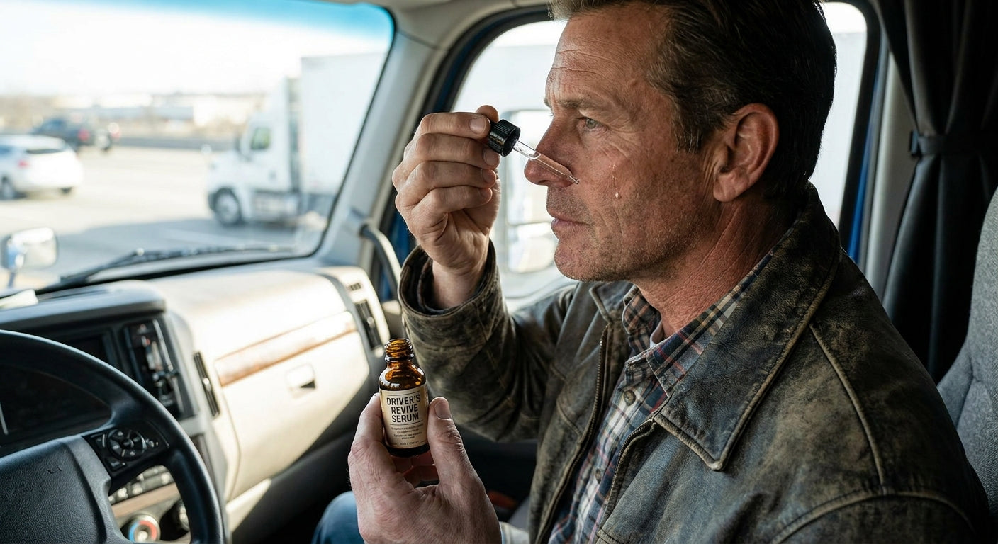 Facial serum for men who drive for a living