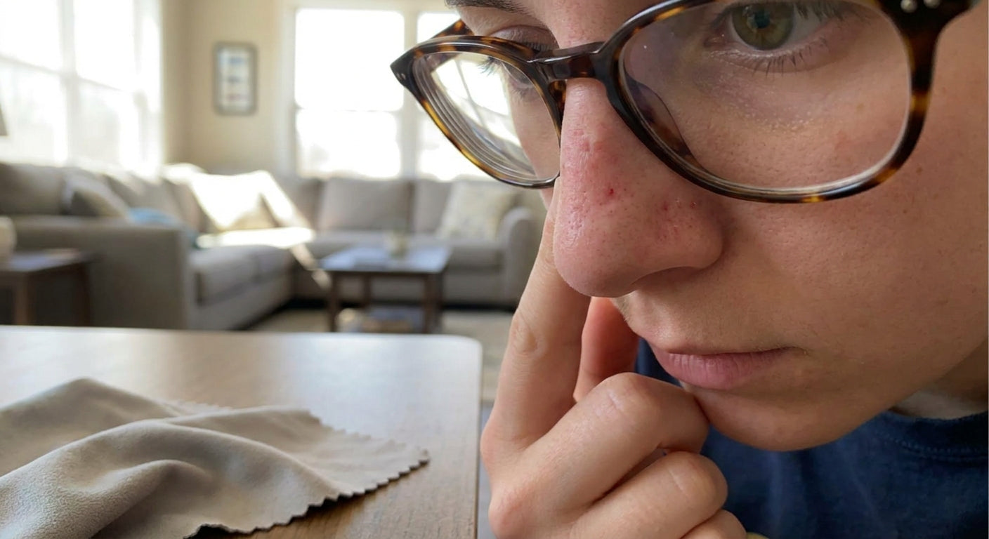 How to stop glasses from irritating the skin on your nose