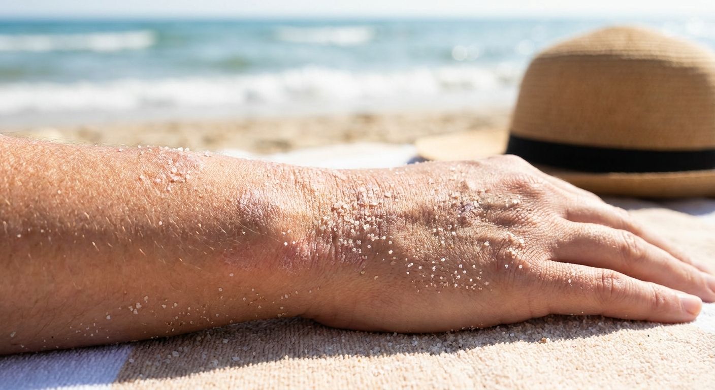 How saltwater and sun combine to dry out skin on vacation